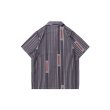 画像2:  Unisex wild striped short-sleeved Aloha shirt  男女兼用 ユニセックス ワイルドストライプ アロハシャツ (2)