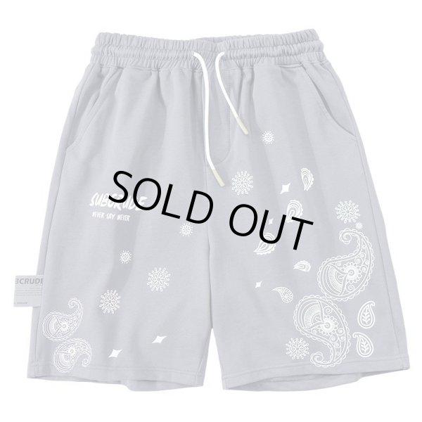Unisex Bandana paisley pattern casual short pants ユニセックス男女