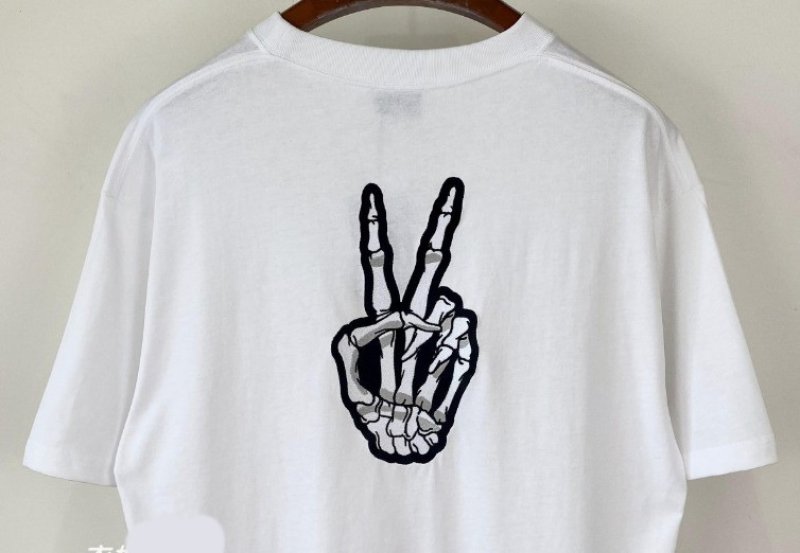 画像4: Unisex Smile drip peace large fit print cotton-jersey T-shirt ドロップ スマイリー スマイル ニコちゃん &ハート コットンTシャツ (4)