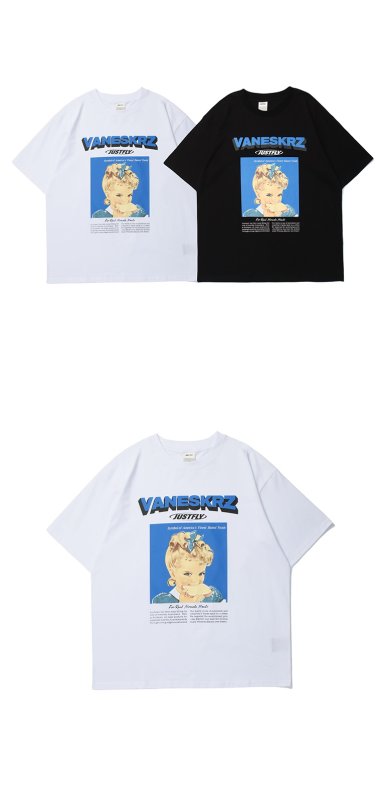 画像4: Unisex Nostalgic girl photo print T-shirt  男女兼用 ユニセックスノスタルジックガールフォトプリントTシャツ (4)