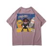 画像3: Unisex CITY LOCO cartoon Print T-shirt  男女兼用 ユニセックスヒップホップオーバーサイズCITY LOCOペイントTシャツ (3)