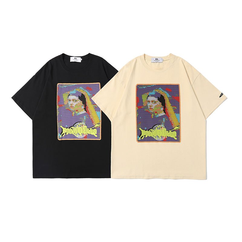 画像5: Unisex Vermeer pearl earrings Print T-shirt  男女兼用 ユニセックス真珠の耳飾りアートペイントTシャツ (5)