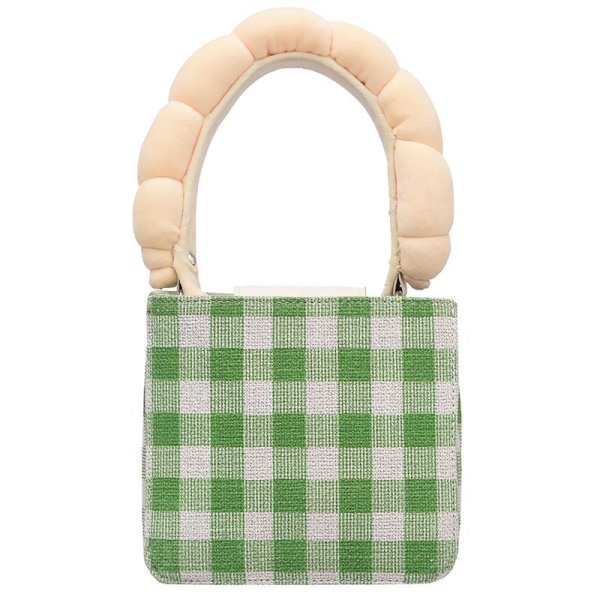 画像1: Plaid Small Square Shoulder tote Bag　チェックミニスクエアトート ショルダーバッグ  (1)