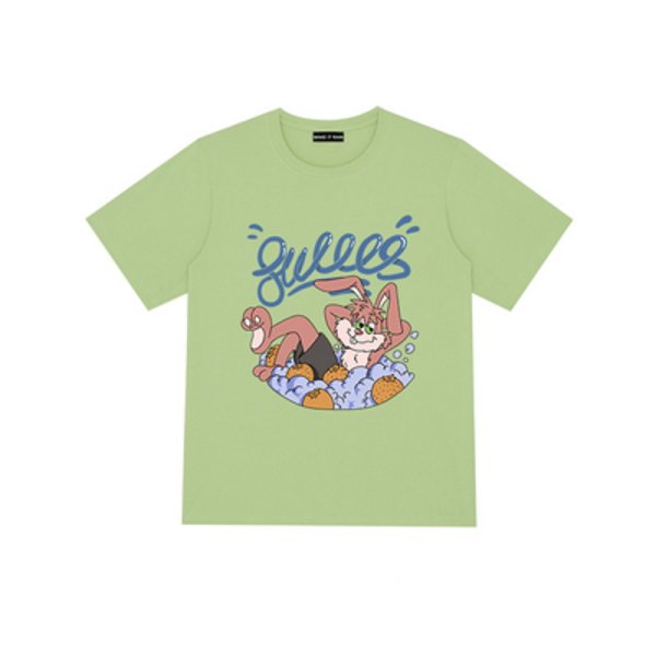 画像4: Unisex cartoon rabbit illustration printed t-shirt　男女兼用 ユニセックス コミックラビットプリントTシャツ (4)