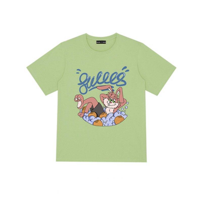 画像4: Unisex cartoon rabbit illustration printed t-shirt 男女兼用 ユニセックス コミックラビットプリントTシャツ (4)