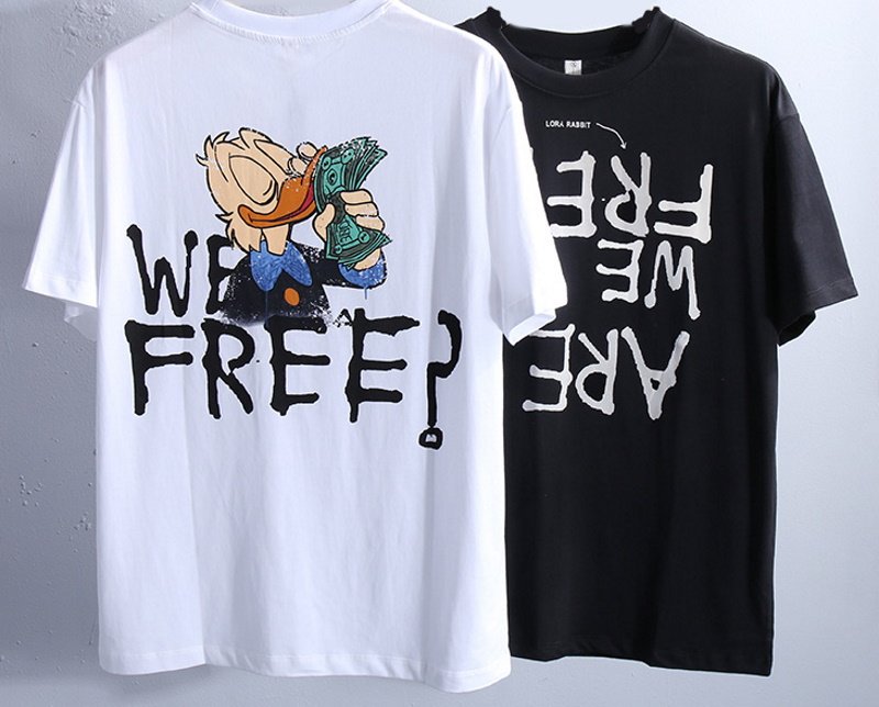 画像5: Unisex Donald Duck & Dollar Print T-shirt 男女兼用ユニセックスドナルドダック&ドルプリントTシャツ (5)