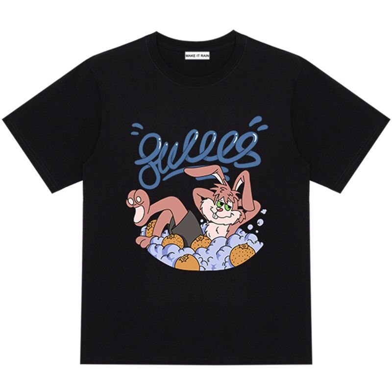 画像8: Unisex cartoon rabbit illustration printed t-shirt 男女兼用 ユニセックス コミックラビットプリントTシャツ (8)