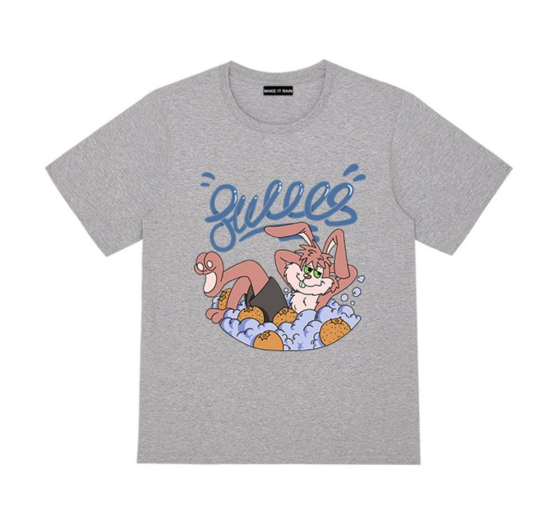 画像3: Unisex cartoon rabbit illustration printed t-shirt 男女兼用 ユニセックス コミックラビットプリントTシャツ (3)