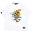 画像2: Unisex Bugs Bunny planet pattern t-shirt　男女兼用 ユニセックスバッグスバニー ダフィーダック ルーニー・テューンズ Tシャツ (2)