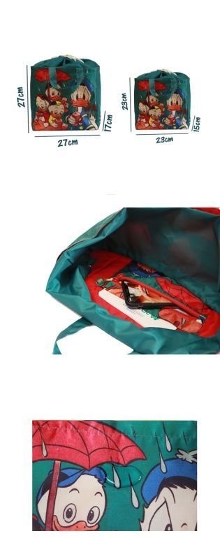 画像4: Donald Duck Waterproof Shopping Eco Bag tote Bag ドナルドダック防水ショッピング エコバッグ  (4)