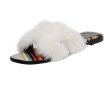 画像14: flat&Heel mink fur leather flat sandals slippers 　フラット&ヒールHマークリアルミンクファーサンダル スリッパ (14)