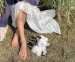 画像10: flat&Heel mink fur leather flat sandals slippers 　フラット&ヒールHマークリアルミンクファーサンダル スリッパ (10)