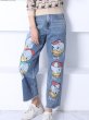 画像2: Women’s Donald Duck Family Paint Denim Pants Jeans  ドナルドダックファミリーペイントデニムパンツ ジーンズ (2)