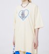 画像1: Unisex Angel Heart Photo Print T-shirt　エンジェルハートフォトプリント オーバーサイズ 半袖Tシャツ  (1)
