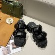 画像3: Chunky sole platform leather sandals slippers 　チャンキーソール厚底プラットホームレザーサンダルサンダル スリッパ (3)