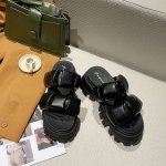 画像3: Chunky sole platform leather sandals slippers 　チャンキーソール厚底プラットホームレザーサンダルサンダル スリッパ (3)