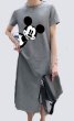 画像2: 22 Women's Mickey Mouse comic cartoon printed mid-length dress nミッキー ペイント 膝下丈半袖 スウェットワンピース ドレス (2)