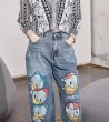 画像5: Women’s Donald Duck Family Paint Denim Pants Jeans  ドナルドダックファミリーペイントデニムパンツ ジーンズ (5)
