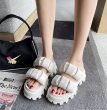 画像5: Chunky sole platform leather sandals slippers 　チャンキーソール厚底プラットホームレザーサンダルサンダル スリッパ (5)