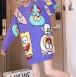 画像6: Women Sponge Bob Family Pullover Sweater Tunic Dress　スポンジボブファミリープルオーバーセーター　チュニック　ドレス (6)