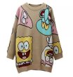 画像2: Women Sponge Bob Family Pullover Sweater Tunic Dress　スポンジボブファミリープルオーバーセーター　チュニック　ドレス (2)