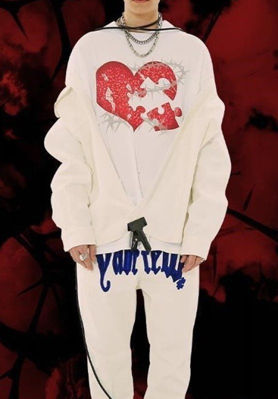 画像6: puzzle series thorny love short-sleevedT-shirt unisex　男女兼用 ユニセックス パズル&ハート 半袖Tシャツ (6)