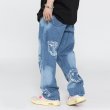 画像3: Unisex men' sold patch jeans pants  ユニセックス男女兼用オールドパッチデニム パンツ ジーンズ (3)