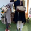 画像3: contrast color retro stitching handbag Shoulder tote Bag　コントラストカラーレトートショルダーバッグ  (3)