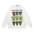 画像1: unisex cartoon cactus print loose long-sleeved t-shirt　男女兼用 ユニセックス カクタス サボテンプリントTシャツ (1)