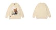 画像8: unisex cute bear cartoon print loose long-sleeved Sweat pullover　男女兼用 ユニセックス キュートベア 熊プリントスウェット トレーナー (8)