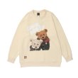 画像3: unisex cute bear cartoon print loose long-sleeved Sweat pullover　男女兼用 ユニセックス キュートベア 熊プリントスウェット トレーナー (3)