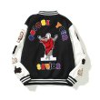 画像8: SAVIORembroidery Stajan baseball uniform jacket blouson ユニセッ クス男女兼用 SAVIOR救世主刺繡 スタジャン ジャンパー ジャケット ブルゾン (8)