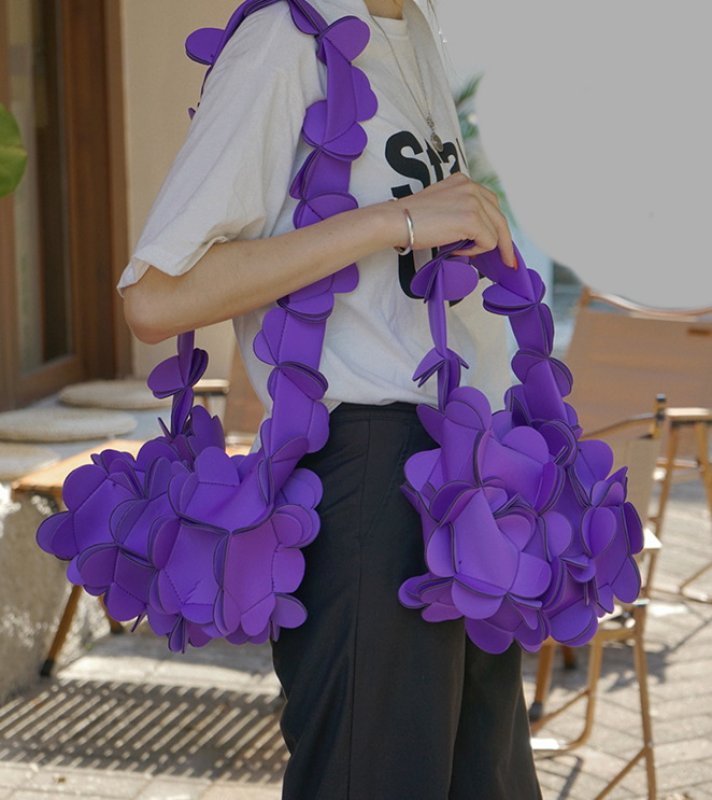 画像20: three-dimensional petal tote shoulder bag 立体花びらトートショルダーバッグ  (20)