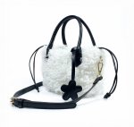画像6: lamb wool Teddy plush tote shoulder bag　ラムウールトートショルダーバッグ (6)