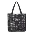 画像3: PARIS MLANO logo Hand-knitted net tote shoulder bag　PARIS MLANOロゴ 手編み網トートショルダーバッグ　かご籠バッグ (3)