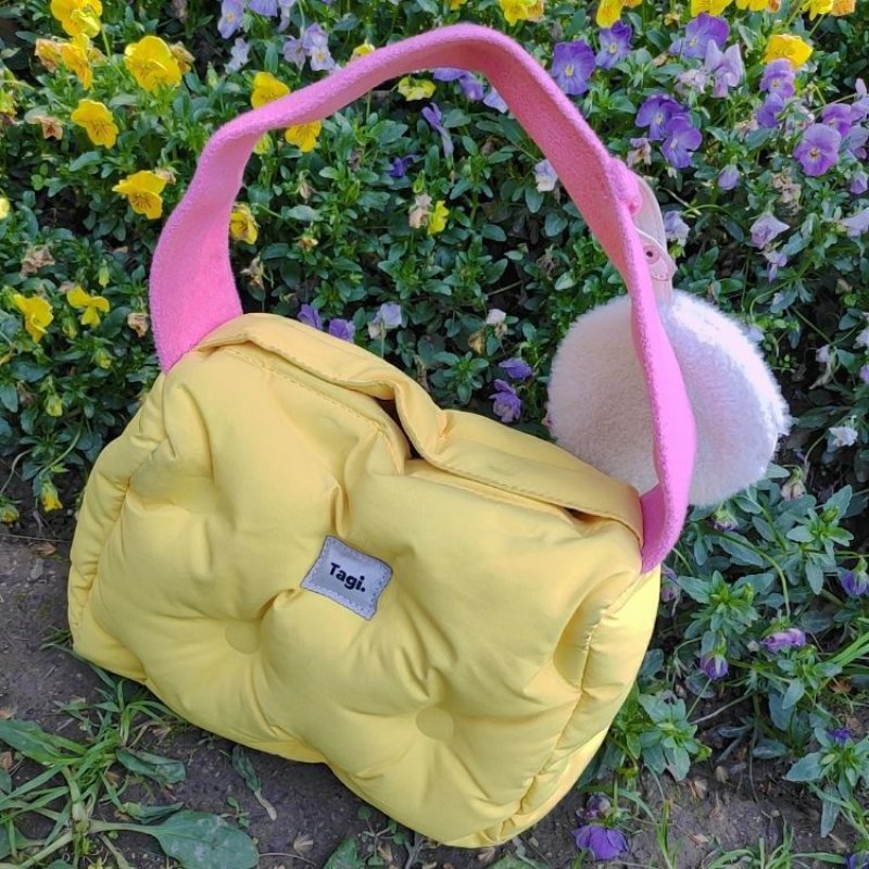 画像6: square quiche cheese tote shoulder bag スクエアキッシュチーズバッグ トートショルダーバッグ エコバッグ  (6)