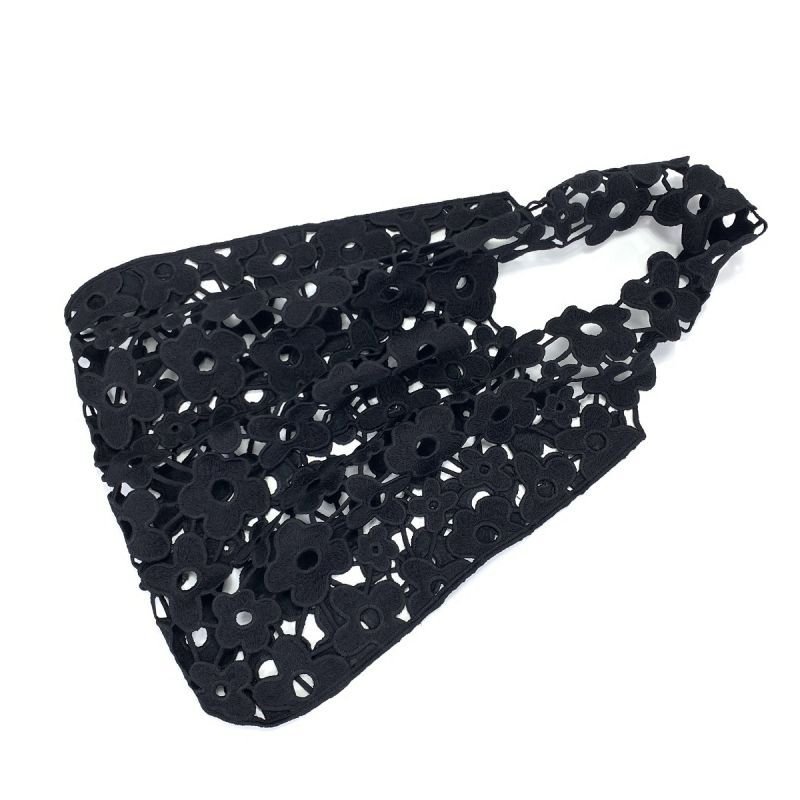 画像2: Lace tote shoulder eco shopping bag レーストートショルダーエコショッピングバッグ (2)