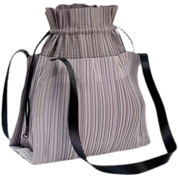 画像1:  wave  stitching folds lightweight fitness dance shoulder bag　ウェーブ折りたたみ 軽量 トートショルダーバッグ エコバッグ　 (1)