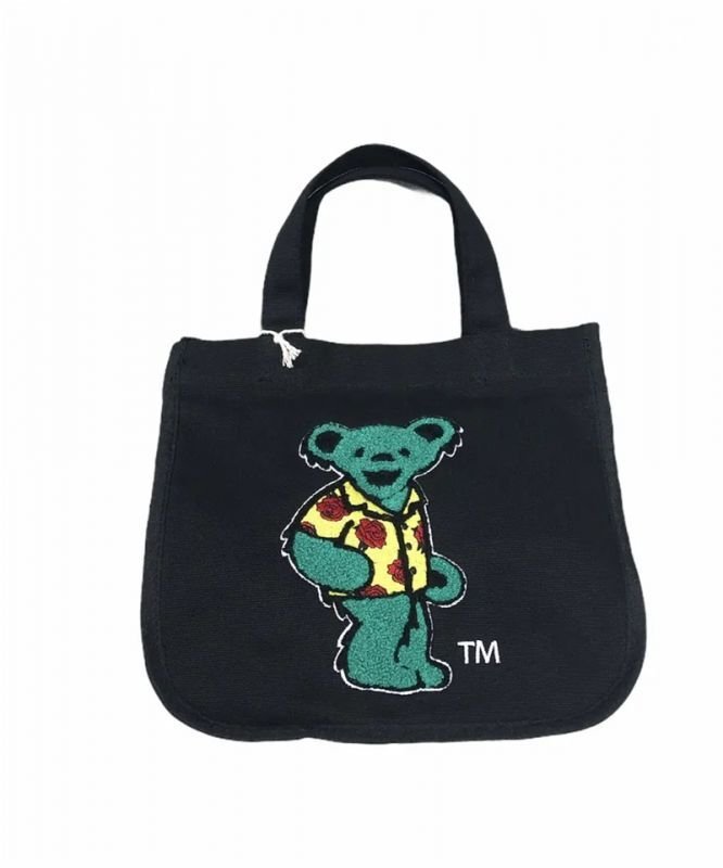 画像2: Three-dimensional Terry Embroidery Mini Tote Shoulder Bag テディベア立体刺繡トートショルダーバッグ  (2)