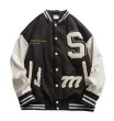 画像6: 21 nature logo color matching Stajan baseball uniform jacket blouson ユニセッ クス男女兼用 NATUREロゴ スタジャン ジャンパー ジャケット ブルゾン (6)