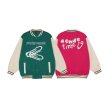 画像5: pin embroidery Stajan baseball uniform jacket blouson ユニセッ クス男女兼用 ピン クリップ刺繡 スタジャン ジャンパー ジャケット ブルゾン (5)