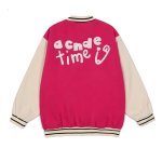 画像4: pin embroidery Stajan baseball uniform jacket blouson ユニセッ クス男女兼用 ピン クリップ刺繡 スタジャン ジャンパー ジャケット ブルゾン (4)