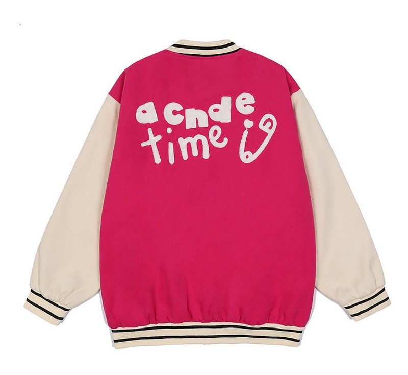 画像4: pin embroidery Stajan baseball uniform jacket blouson ユニセッ クス男女兼用 ピン クリップ刺繡 スタジャン ジャンパー ジャケット ブルゾン (4)