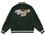 画像4: BK star embroidery Stajan baseball uniform jacket blouson ユニセッ クス男女兼用 BKスター星刺繍ジャンパー ジャケット ブルゾン (4)