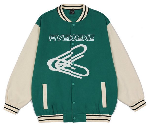 画像1: pin embroidery Stajan baseball uniform jacket blouson ユニセッ クス男女兼用 ピン クリップ刺繡 スタジャン ジャンパー ジャケット ブルゾン (1)