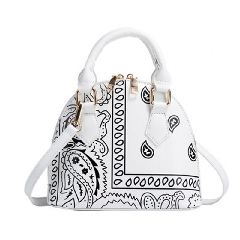 画像4: Bandana Paisley Pattern Shell Mini Tote Shoulder Bag バンダナペイズリー柄シェルミニトートショルダーバッグ  (4)