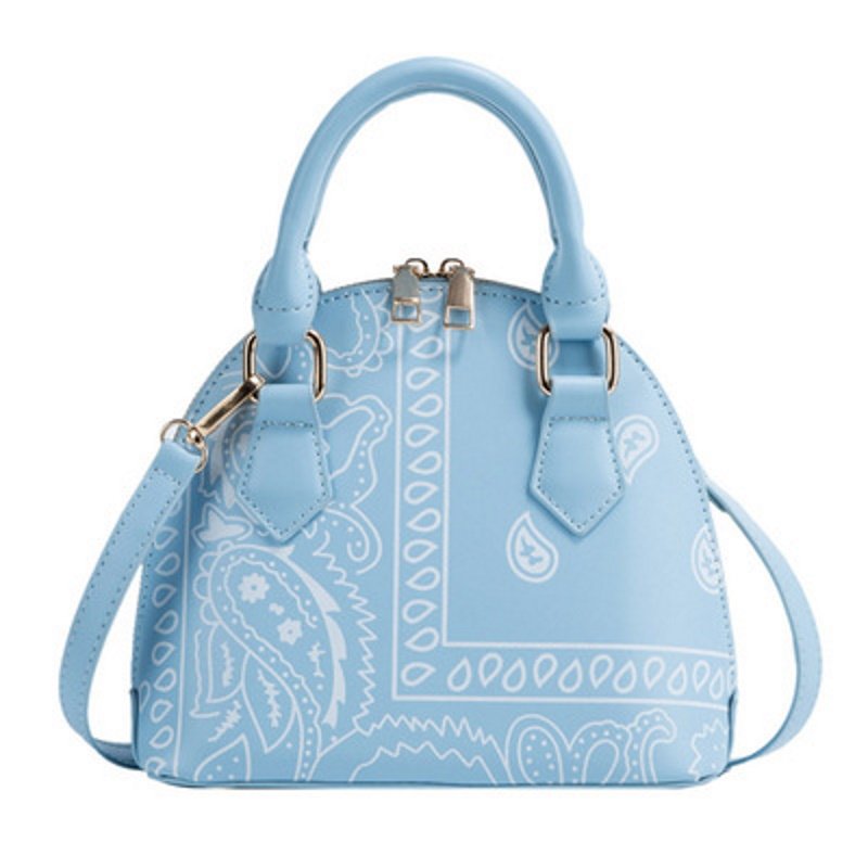 画像7: Bandana Paisley Pattern Shell Mini Tote Shoulder Bag バンダナペイズリー柄シェルミニトートショルダーバッグ  (7)