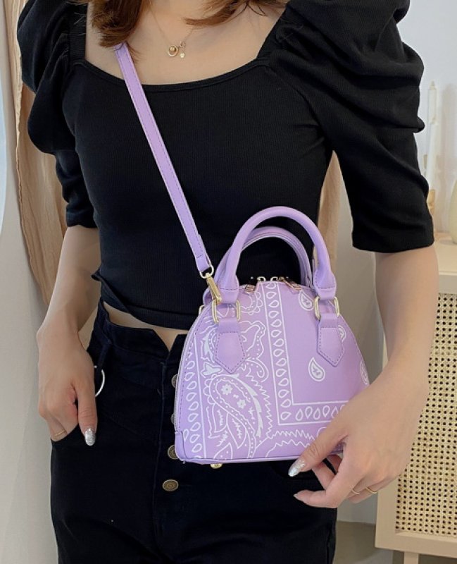 画像9: Bandana Paisley Pattern Shell Mini Tote Shoulder Bag バンダナペイズリー柄シェルミニトートショルダーバッグ  (9)