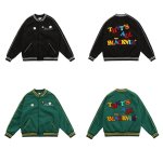 画像6: Pop letter logo Stajan baseball uniform jacket blouson ユニセッ クス男女兼用ポップレターロゴ 刺繍ジャンパー ジャケット ブルゾン (6)