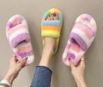 画像4: new cross-border fur sandals  slippers 　ボーダーファーサンダル スリッパ (4)